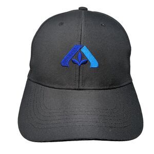 Albertsons Strapback Hat Black OSFA Adjustable Embroidered Image Solutions